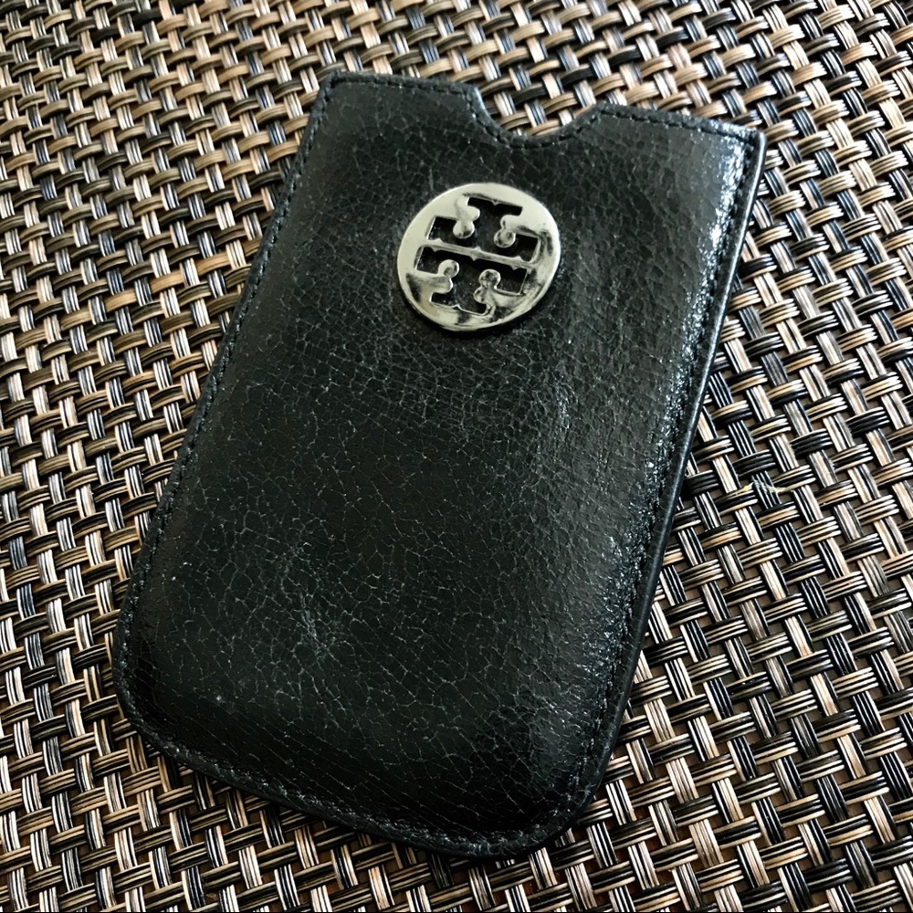 Tory Burch Black Patent Leather Multi-use Case